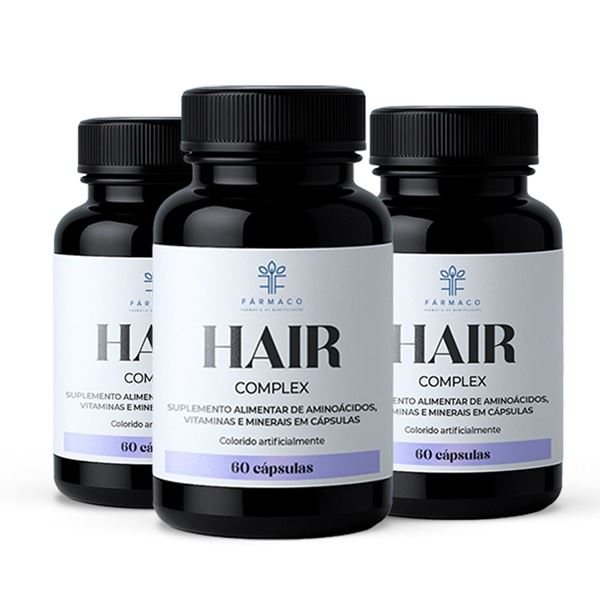 Kit Hair Complex 3 Unidades 60 cápsulas