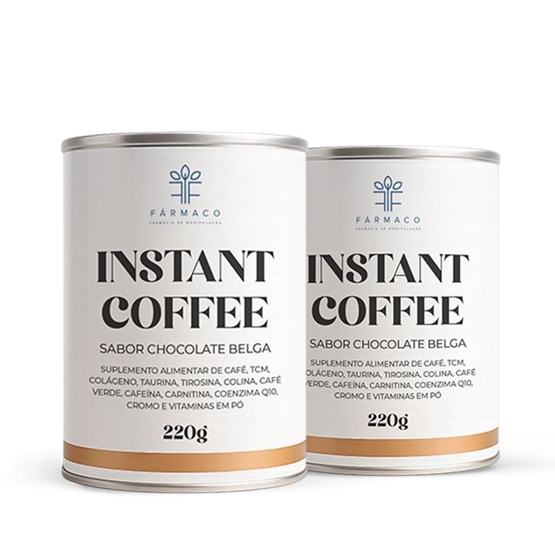 Kit Instant Coffee Sabor Chocolate Belga 2 Unidades 220g