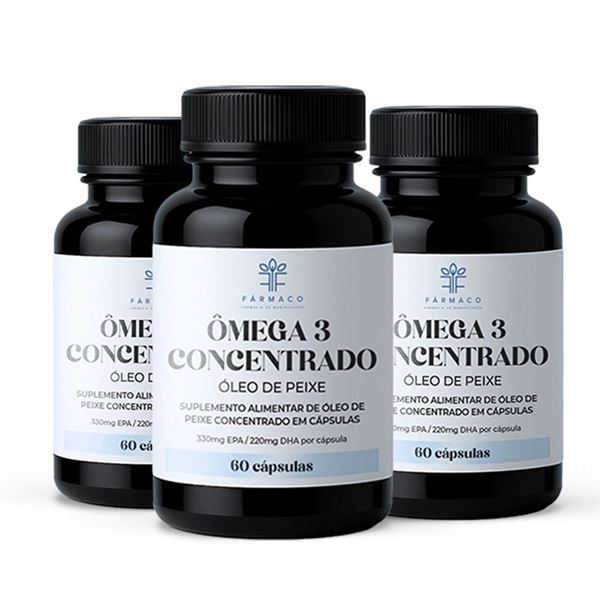 Kit Ômega 3 Concentrado 3 Unidades 60 cápsulas