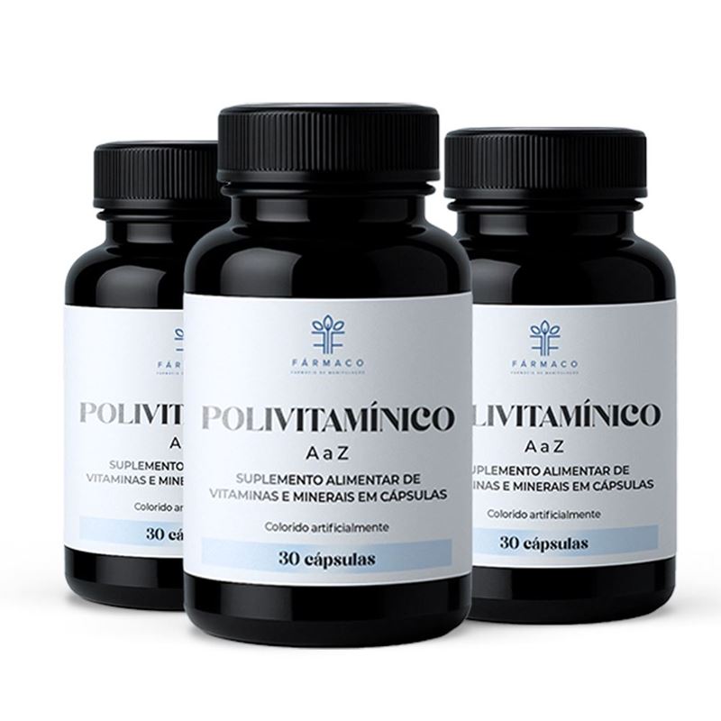 Kit Polivitamínico de  A a Z 3 Unidades 30 cápsulas