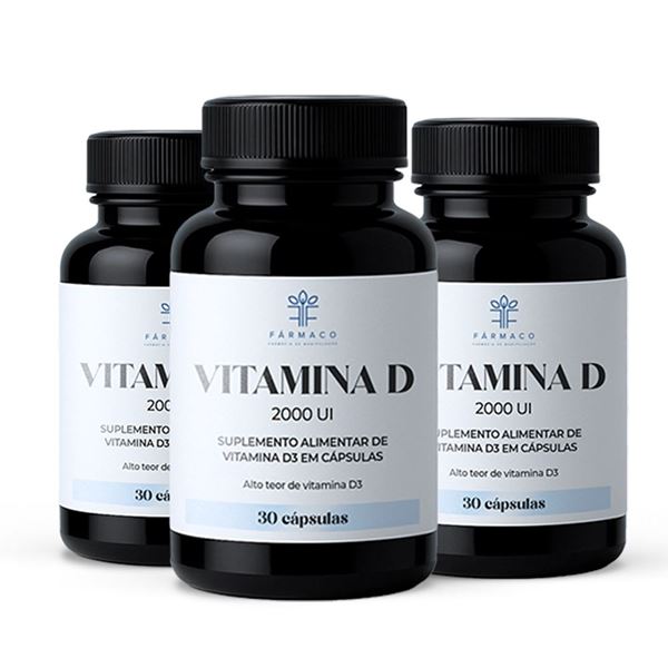 Kit Vitamina D 2000UI 3 Unidades 30 cápsulas